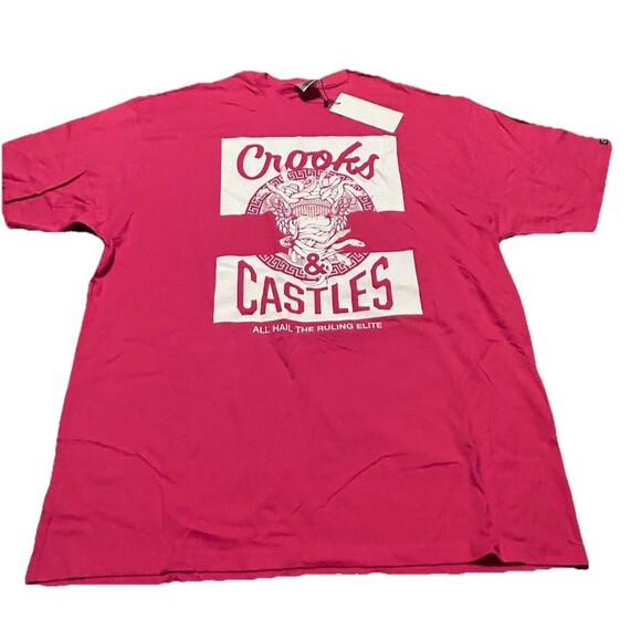 Crooks & Castles T-Shirt XL Pink Medusa Graphic Streetwear NWT - Picture 1 of 4